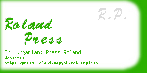 roland press business card